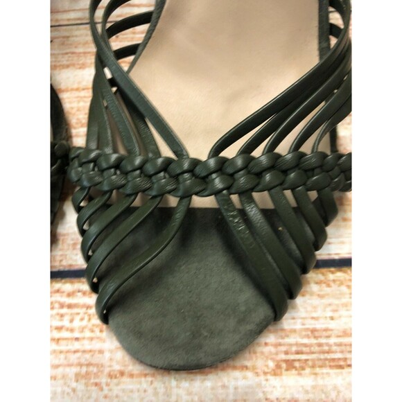 L.K. Bennett Lilybell Olive Green Suede Strappy Shoe Size 40.5 US 9.5 NWOB - Picture 4 of 7